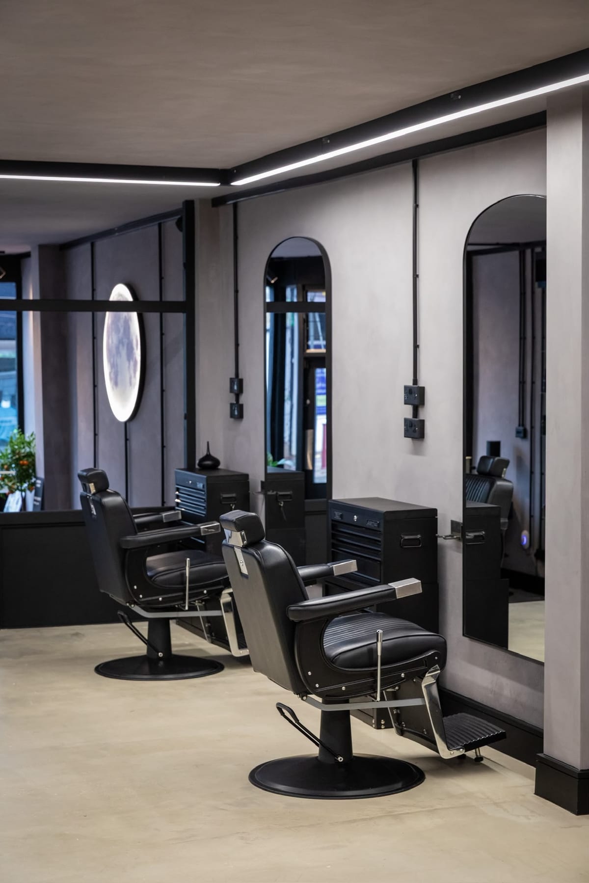 The styling chairs and arched mirrors at The P2 Collective