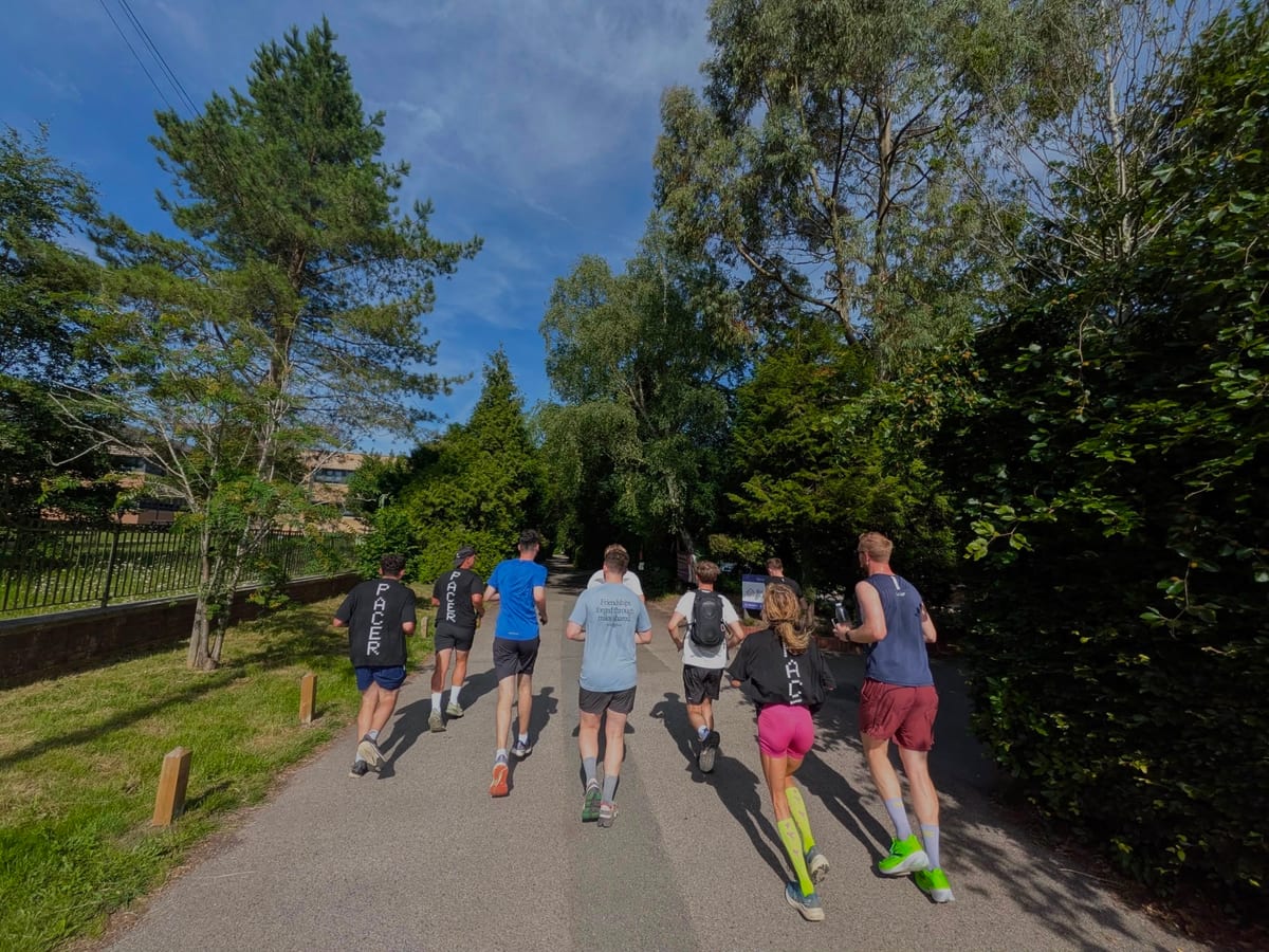 The PACER run club on a Sunday morning 5K